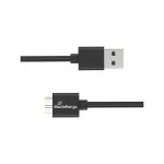 USB laidas MediaRange MRCS240 &mdash; USB A į Micro-USB B, USB 3.2 Gen 1 (3.1 Gen 1), 1,8 m, juodas