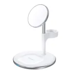 Choetech T586-F 3-in-1 magnetinis belaidis įkroviklis-stovas, 15 W, baltas