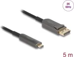 Delock 81604 aktyvusis optinis laidas USB-C &ndash; DisplayPort, 8K 60 Hz, 40 Gbps, 5 m