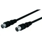 Wentronic Goobay anteninis jungiamasis kabelis, juodas, 0,5 m &ndash; IEC/koaksialinis ki&scaron;tukas IEC/koaksialinė jungtis (11509)