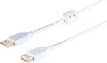 USB ilginimo laidas ShiverPeaks 77123-WF &mdash; greitasis USB 2.0, ferito jungtis, vyras&ndash;moteri&scaron;ka