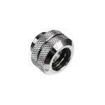 Bitspower Multi-Link Adapter Connector tiesus G1/4 colio AG į 12 mm AD kietąjį vamzdelį - sidabrinis blizgus