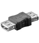 Microconnect USBAFAF USB A lizdas-lizdas adapteris, juodas