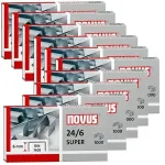 Segtukai NOVUS 24/6 DIN SUPER pakuotė po 10000 vnt., 6 mm kojelės ilgis