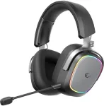 Rampage RETSU belaidžiai ausinės žaidimams Over-Ear Bluetooth 2.4G RGB juodos