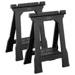 STANLEY Rack-horse Junior 2 pcs. Sawhorse Twin Pack, 360 kg Load Capacity, Foldable, Black/Yellow