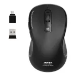 PORT Designs PORT Connect Professional ESSENTIAL belaidė optinė pelė - 5 mygtukai - 2,4 GHz, Bluetooth - USB imtuvas - juoda