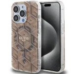 Guess G-Cube Hardcase iPhone 15 Pro 6,1 inch Brown IML MagSafe