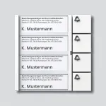 Siedle TM 612-4 skambučio mygtukų modulis, baltas, pavir&scaron;inis montavimas, 4 mygtukai, Vario