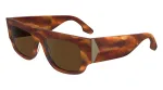 Victoria Beckham VB666S5516223 Moteri&scaron;ki kvadratiniai akiniai nuo saulės &ndash; rudo havano acetato rėmelis su rudais gradientiniais lę&scaron;iais &ndash; 55/16/145 mm