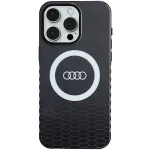 Audi IML Big Logo MagSafe dėklas, skirtas iPhone 15 Pro Max 6,7 inch juodas, kietas dėklas