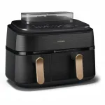 Philips 5000 serijos NA552/00 oro gruzdintuvė 9 L 2750 W dviguba juoda, auksinė