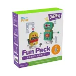 myFirst 3dPen Make Filaments Fun Pack Robot World &ndash; kūrybinis rinkinys su 5 &scaron;ablonais, 17 PCL gijų (34 m), atbulinės eigos automobilio moduliu ir termoplastiniu lak&scaron;tu