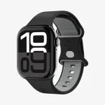 Spigen Nano Pop dirželis, skirtas Apple Watch 6/7/8/9/10/11/SE/SE 3/Ultra 1/Ultra 2/Ultra 3 (44/45/46/49 mm) juodas