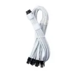 CableMod C-Series Pro ModMesh 16 kontaktų į 4&times;8 kontaktų pintas kabelis Corsair Type 3/4 maitinimo blokams, 60 cm, baltas