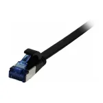 SYNERGY21 CAT6A U/FTP plok&scaron;čias Superflex jungiamasis kabelis RJ45, 15 m, juodas, 500MHz, AWG32, TPE