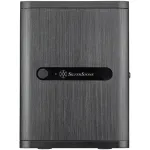 SilverStone Technology SST-CS240 juodos spalvos Mini-ITX NAS korpusas su 4 kar&scaron;tai keičiamais lizdais