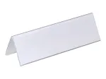 DURABLE VISIFIX&reg; Stalo vardo lentelė Tent Style 61/122x210 mm, permatomas PVC, 25 vnt. pakuotė (805219)