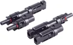 SHIVERPEAKS PV4 T-Adapterio rinkinys, 2-to-1 &scaron;akotuvas, IP68, 1500V DC, 30A, juodas (BS02-21012)