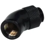 Alphacool HF 45&deg; rotacinis kampinis adapteris G1/4 vyri&scaron;kas į G1/4 moteri&scaron;ką - Deep Black 17051