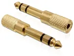 Delock 65361 garso adapteris 6,35 mm Jack tėvas į 3,5 mm Jack motina 3-pin TRS metalinis
