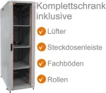 IT-BUDGET 19 inch tinklo spintos SRK komplektas 38U 600x800 mm stiklo/plieno durelės, &scaron;viesiai pilka 99ITB19SRK3868GGM