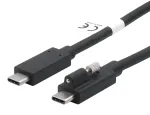 EXSYS EX-K1595V-2.0 USB-C į USB-C kabelis, 2m, juodas, su varžtu