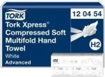 TORK Xpress Multifold rank&scaron;luosčių popierius, 212 x 320 mm, W-fold sistema H2, Advanced, audinys, įspaustas, baltas - 1 paketas (600454)
