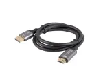 LANBERG DisplayPort (vyri&scaron;kas) &ndash; HDMI (vyri&scaron;kas) kabelis 1 m, 4K, juodas ir sidabrinis