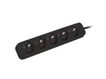 Lanberg PS0-05E-0300-BK ilginimo laidas 3 m 5 AC i&scaron;ėjimai vidaus juodas