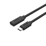 Unitek C14086BK-1M USB-C ilginamasis kabelis (M/F), 10 Gbps, 4K, PD 100 W, 1 m, juodas