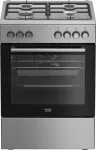 Beko FBE62130GXDN laisvai pastatoma viryklė elektrinė dujinė juoda