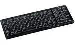 Cherry Active Key AK-7000-U-B/GE kompakti&scaron;ka pramonės klaviatūra su USB, voki&scaron;ka, juodos spalvos