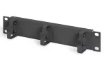 DIGITUS 10 inch kabelių valdymo panelė 1U 3 kabelių žiedai juoda