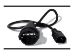 APC AP9880 maitinimo laidas juodas 0,6 m C14 jungtis CEE7/7