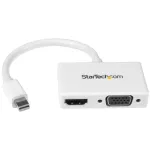 StarTech.com MDP2HDVGAW &ndash; 2-in-1 Mini DisplayPort į HDMI arba VGA adapteris, baltas