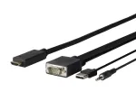 Vivolink PROVGAHDMI5 vaizdo kabelio adapteris 5 m HDMI VGA (D-Sub) + 3,5 mm + USB Type-A juodas