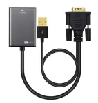 Microconnect VGAHDMI VGA į HDMI adapteris, VGA 15 kontaktų ki&scaron;tukas į HDMI lizdą, aktyvus, maitinamas per USB, 1080p, 0,15 m, juodas