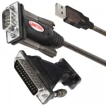 UNITEK Y-105A serijinis kabelis juodas 1,5 m USB-A DB-9