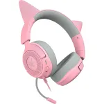 Ausinės Razer Kraken Kitty V3 X &mdash; laidinės USB Type-A, uždengiančios ausis, 20&ndash;28 kHz, 1,3 m laidas, rožinės