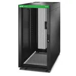 APC Easy Rack ER6422 24U 19 colių tinklo spintelė, 600 x 1200 mm, su vir&scaron;umi, &scaron;oninėmis sienelėmis, ratukais, kojomis ir 4 kron&scaron;teinais, be dugno, juoda