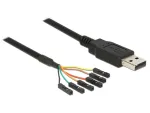 USB kabelis DeLOCK 1,8 m USB 2.0-A / TTL 6 kontaktų juodas