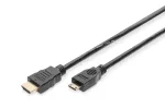 Digitus ASSMANN HDMI-Mini-HDMI kabelis 3 m, 30 AWG, dviguba izoliacija, juoda (AK-330106-030-S)