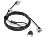 Lenovo Kensington NanoSaver Twin Head Nano/MS 2.0 kabelinė apsaugos spyna, juodos spalvos, 2,4 m