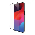Skaidrus ekrano apsauginis stiklas d bramante eco-shield, iPhone 15 Pro, permatomas su juodu kra&scaron;tu