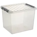 Helit H6162702 Q-line archyvinė dėžė, 52 L, skaidri