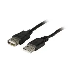 EFB-Elektronik USB2.0 ilginimo kabelis A-A, ki&scaron;tukas-lizdas 3,0 m pilkas, Classic