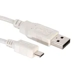 Value USB 2.0 kabelis USB-A ki&scaron;tukas, USB micro-B ki&scaron;tukas 3,00 m baltas ekranuotas 11.99.8755
