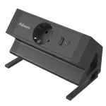 Fellowes 100137172 ilginimo laidas 2 m 1 ki&scaron;tukinis lizdas Juodas