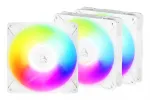 ARCTIC Freezer P14 Pro Reverse A-RGB (Baltas) - 3 vnt. pakuotė - 140 mm A-RGB PWM ventiliatorius su kabelių skirstytuvu